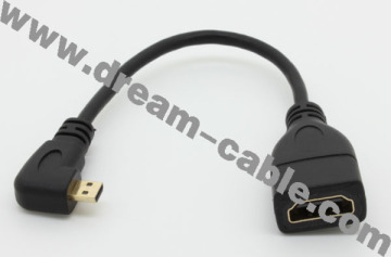 Right Angle Micro HDMI Cable for Smartphone