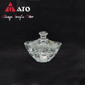 ATO Bol en verre en cristal clair japonais avec couvercle