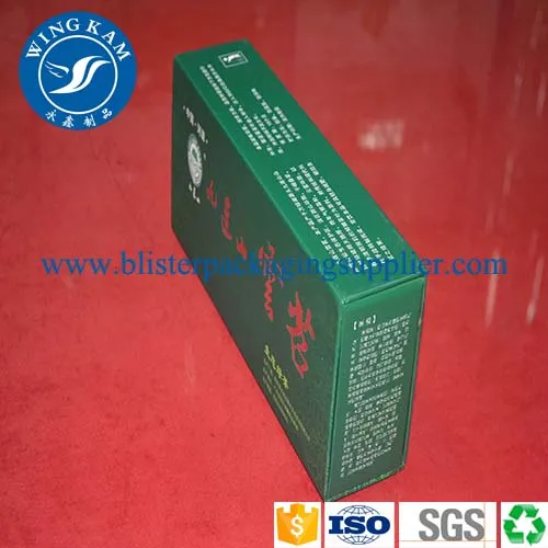 Rectangle Green Cardboard Box Packaging for Tea