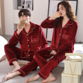 Couples pajamas winter island velvet