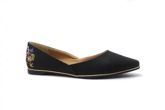 Womens Embroidered Back A-LINE Flat