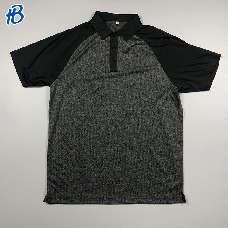 black collar and short sleeve grey polo shirts