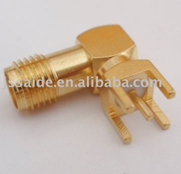 (782)SMA female right angle connector for PCB mount