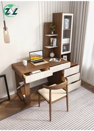 Multifunctional Storage Desk Wooden Home Office Wood Desk