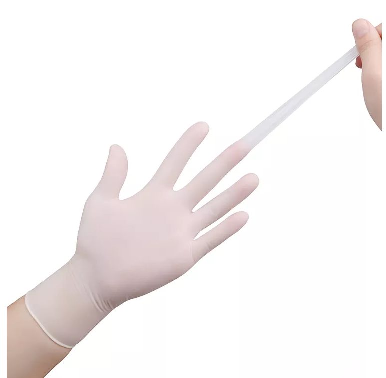 high elastic latex exam gloves