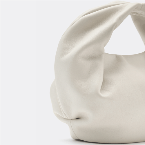 Fashionable White Leather Coin Purse Crossbody Handbag