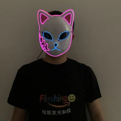 Halloween LED Fox Mask - Best Seller Cosplay Slayer Mask