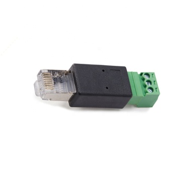 RJ45 to 3 Pin Screw Terminal Adapter Block Converter