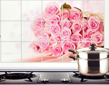 2015 Rose design kitchen cabinets sticker