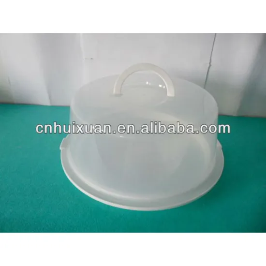 plastic reusable large round cake box