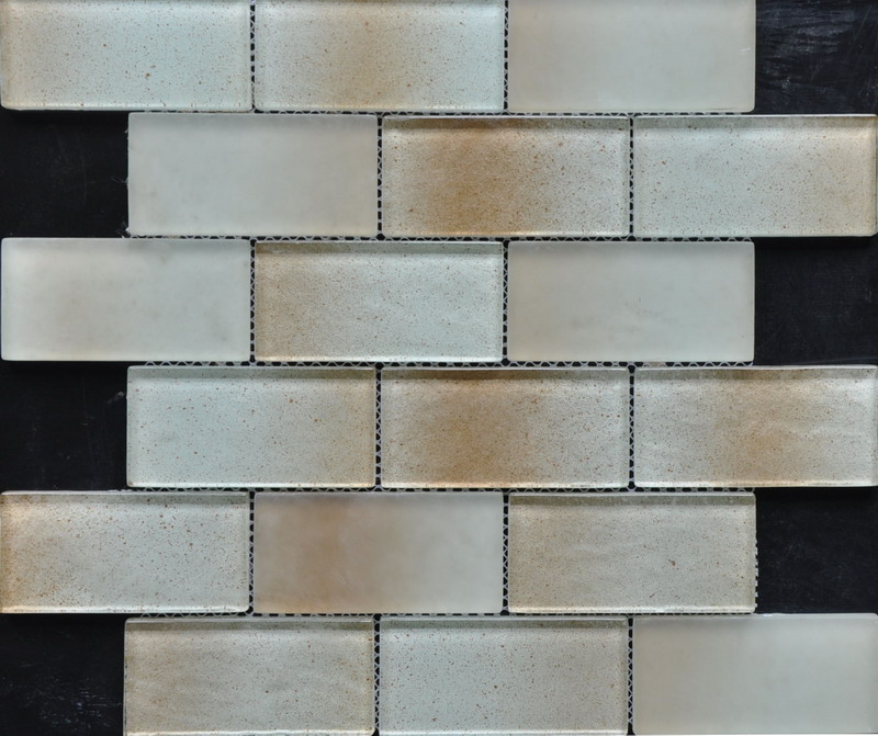 Rectangle Brick Crystal Glass Mosaic