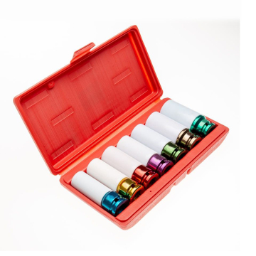 1/2 Inch Lug Nut Socket Set with Protective Sleeves and Inserts - Wheel Nut Protector Set Socket Wrench Kit: Comprehensive Protection for Your Vehicle's Wheels