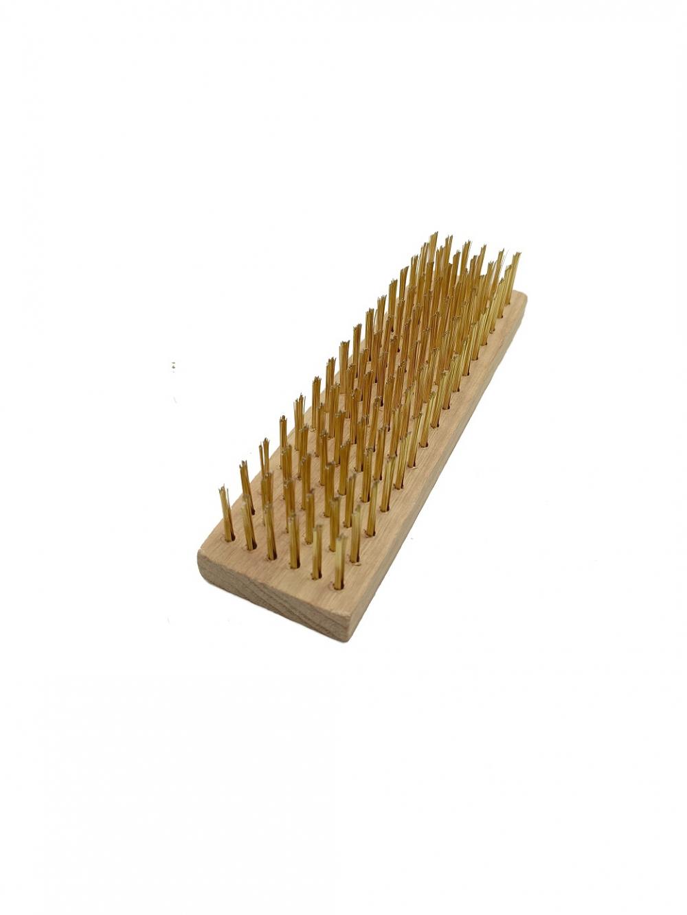 Wholesale Wood block Copper-plated Wire Brush