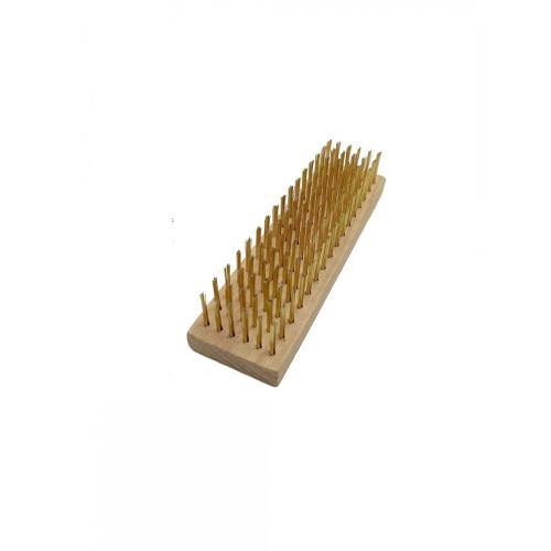 Wholesale Wood block Copper-plated Wire Brush