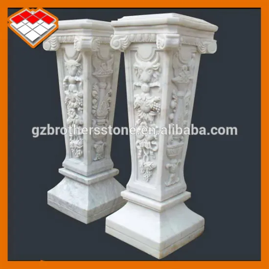 Decorative marble statue pillar