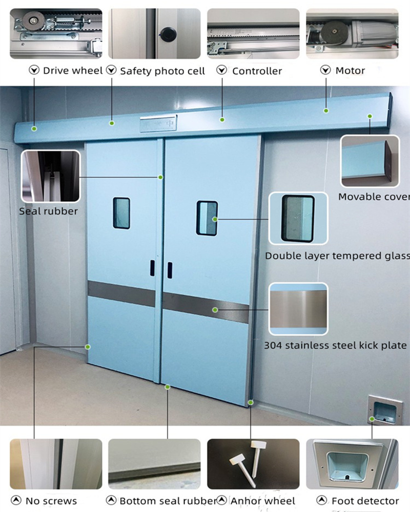 automatic medical sliding doors structure