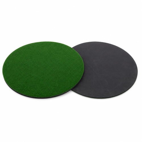 Estera para golpear golf redonda de 1,5 m, césped de golf profesional de 25 mm de espesor con base EVA acolchada para práctica en interiores y exteriores