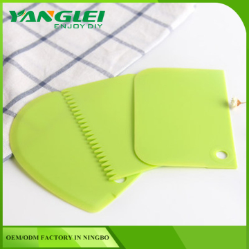 general 3Pcs/set Plastic Dough Icing Fondant Scraper Cake Baking Pastry Tools Spatulas Cutters