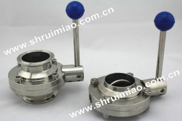 stainless steel dairy sanitary 2 inch butterfly valve