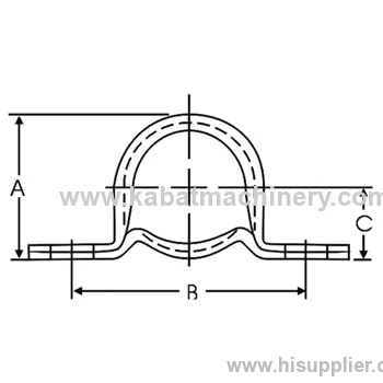 40pb-72pb Stamped Steel Zinc Plated Mounting Flanges 