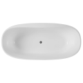 Weiße freistehende Badewanne aus weißem Acryl