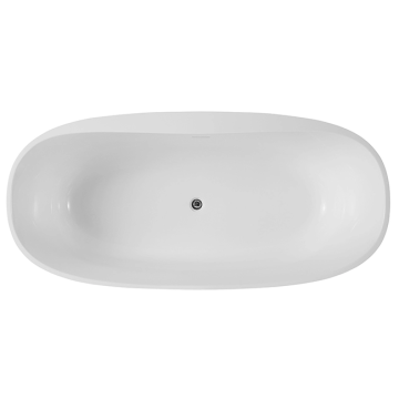 Vasca da bagno autoportante piccola in acrilico bianco