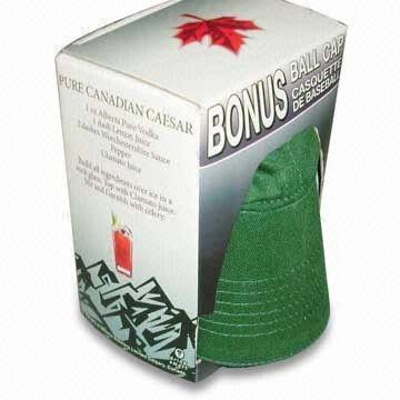 Hat with Printing Box Packing, Suitable for Promotional Purposes