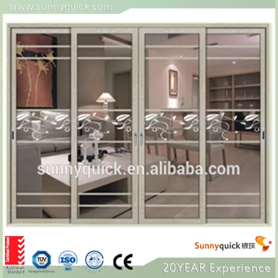 Aluminium lowes glass cheap bedroom sliding doors