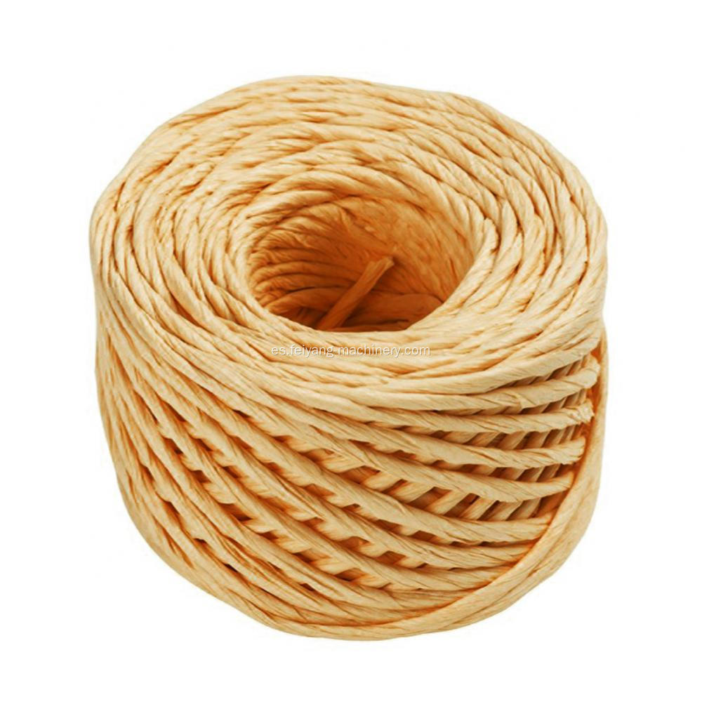 cuerda de papel trenzado de color marrón