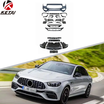 2021 E63 Phong cách xe hơi bộ dụng cụ nổi phía trước Bộ khuếch tán spoiler cho Benz W213