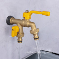 TMOK 1/2 Inch Inlet to 3/4 Inch Outlet Ball Valve Faucet: Outdoor Garden Tap Bibcock with Quick Connector