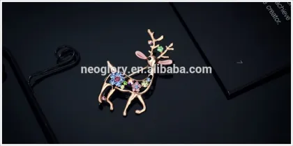 Neoglory Austrian Crystal Rose Gold Plated Cute Design Indian Brooch Jewelry Accessories