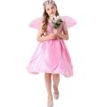 Kids Girl Pink Flower Fairy Princess Dress