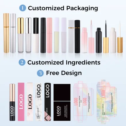 Private Label KV 3ml Natural Nourishing Eyelash Growth Serum