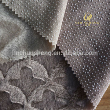 Plastic drop brushed flower velboa 100% polyester