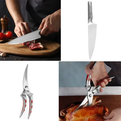 JHY 2024 Stainless Steel Chef Knife Knives Set: The Latest Design in Culinary Tools