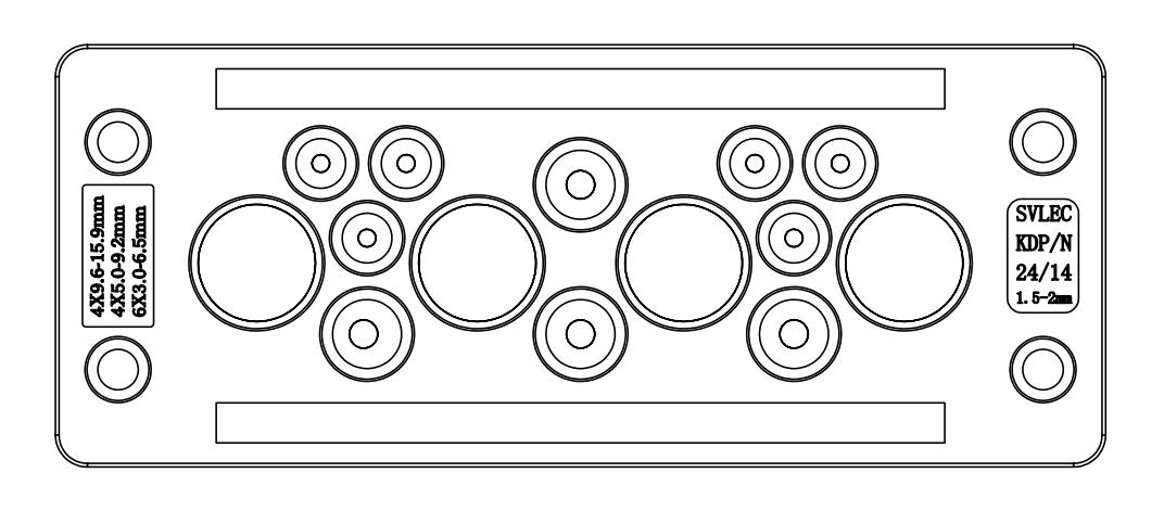 KDP/N Cable Entry Plate closed perforation