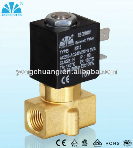 small bistable latching brass water solenoid valve