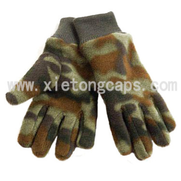 Camouflage Fleece Glove with Knitted Wrist(JRG020)