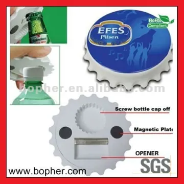 plastic bar bottle opener with keychain