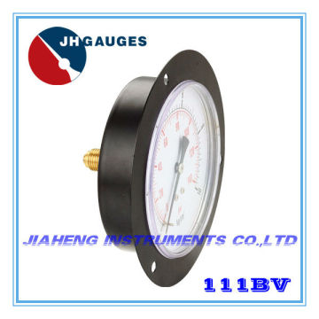 Front flange mounted pressure gauge en 837-1 black steel case