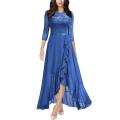 Women's Elegant Lace Ruffle Maxi Dress