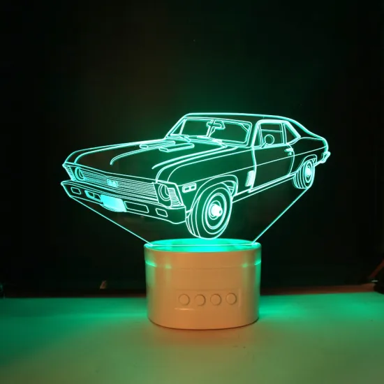 SUV Shape Smart Speaker with LED Light, Button Control, Bluetooth, and FCC Certification