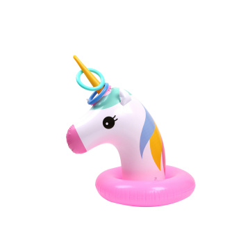 Pool Play Game Set Inflatable Unicorn Ring Toss