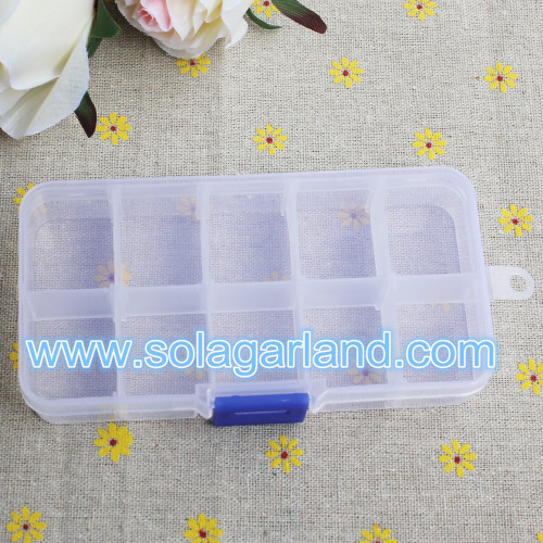 Organizador para el hogar con caja de almacenamiento ajustable transparente de 10/15 ranuras