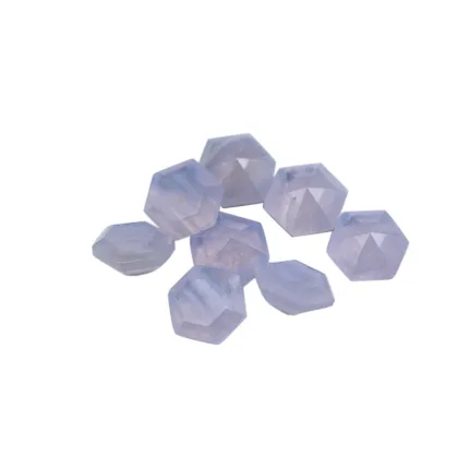 Natural Purple Agate Ring Face Purple Chalcedony Gemstone