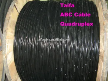ASTM standard AAC/ACSR/XLPE or PVC cables 600 V Cenia AWG 1/0 2/0 3/0 4/0 AWG cables Duplex Service Drop overhead cable
