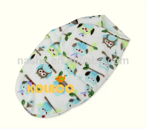 2015 new design printed Baby swaddling clothes/super soft fleece baby swaddling clothes