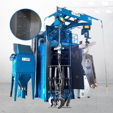 Q372 Spinner Hanger Hook Shot Blasting Machine for Car Alloy Wheels