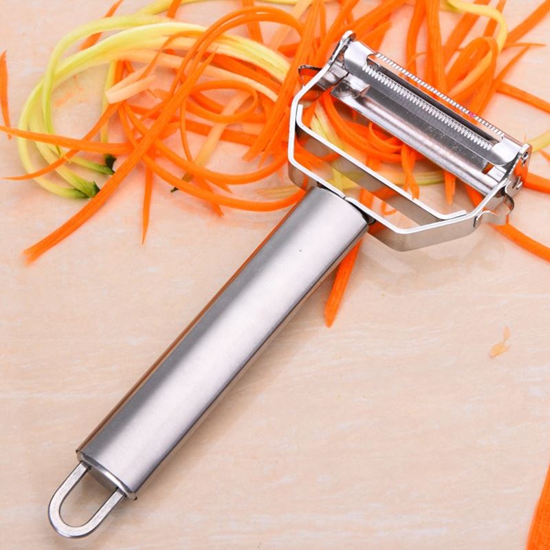 1PC Dual Slicer Shredder Peeler Vegetable Julienne Cutter Sharp For Potato Carrot Fruit Stainless Steel 304